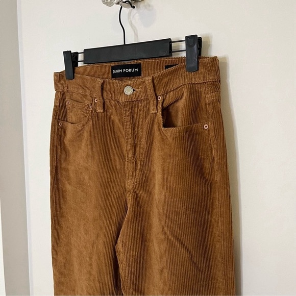 ARITZIA Denim Forum Arlington High Rise Straight Corduroy Pants Caramel Tan 27 - Picture 6 of 7